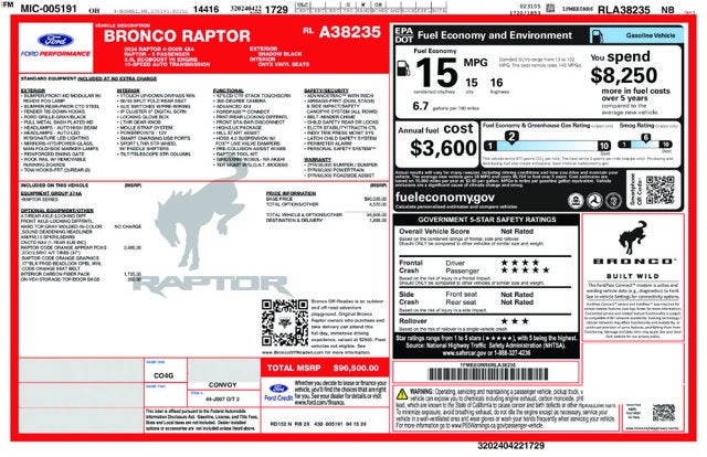 2024 Ford Bronco Raptor