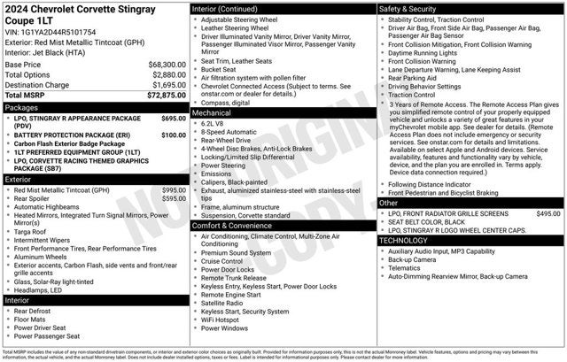 2024 Chevrolet Corvette 1LT