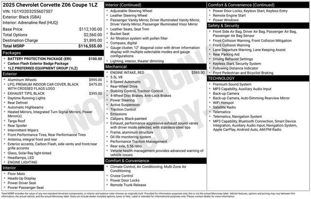 2025 Chevrolet Corvette 1LZ