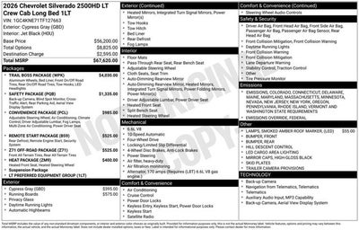 2026 Chevrolet Silverado 2500HD LT