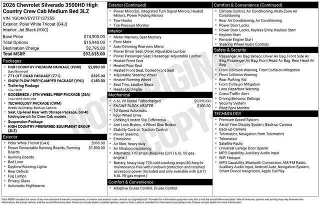 2026 Chevrolet Silverado 3500HD High Country