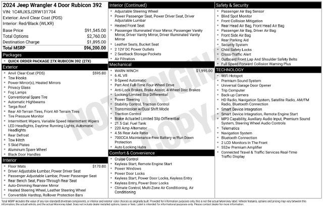 2024 Jeep Wrangler Rubicon 392