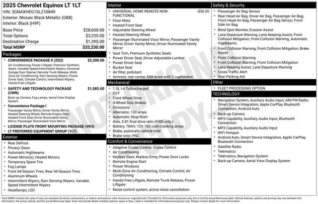 2025 Chevrolet Equinox FWD LT