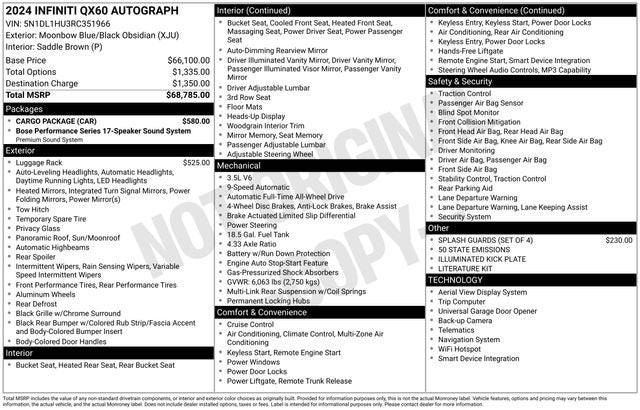 2024 INFINITI QX60 AUTOGRAPH