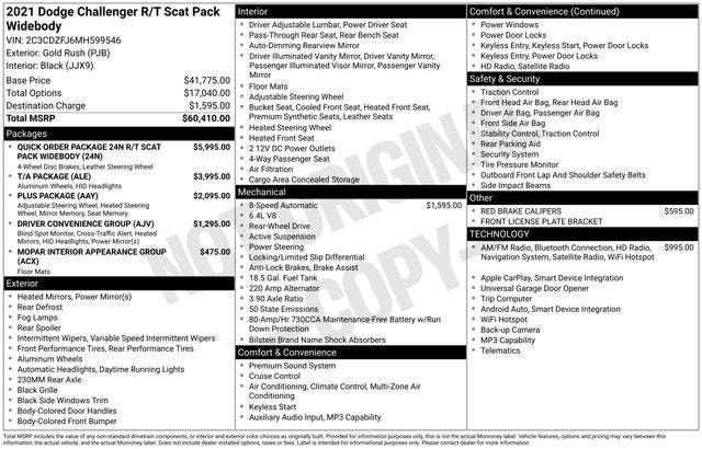 2021 Dodge Challenger R/T Scat Pack Widebody