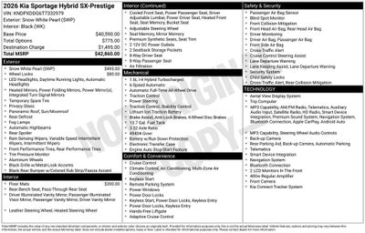 2026 Kia Sportage Hybrid SX-Prestige