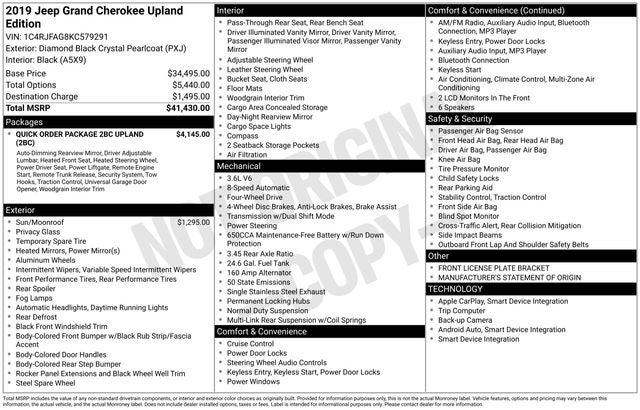 2019 Jeep Grand Cherokee Upland Edition