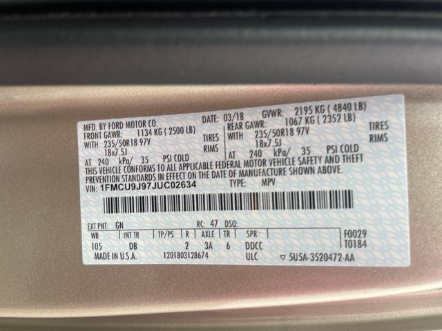 2018 Ford Escape Titanium