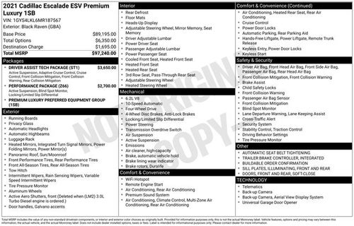2021 Cadillac Escalade ESV Premium