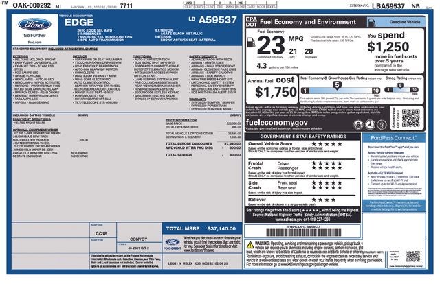 2020 Ford Edge SEL