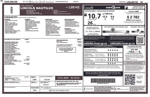 2020 Lincoln Nautilus Reserve