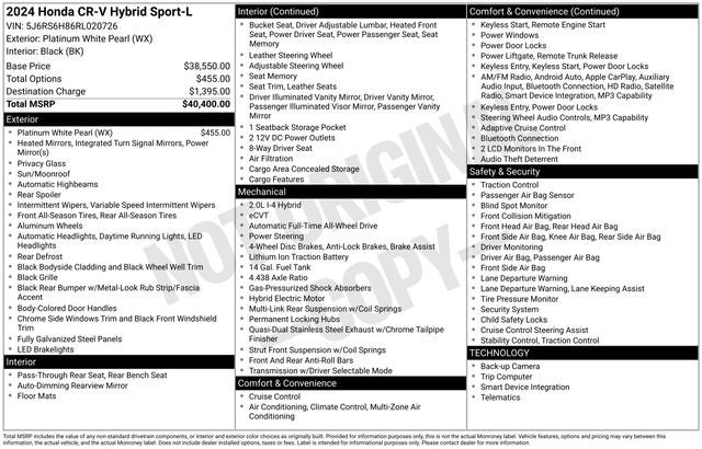 2024 Honda CR-V Hybrid Sport-L
