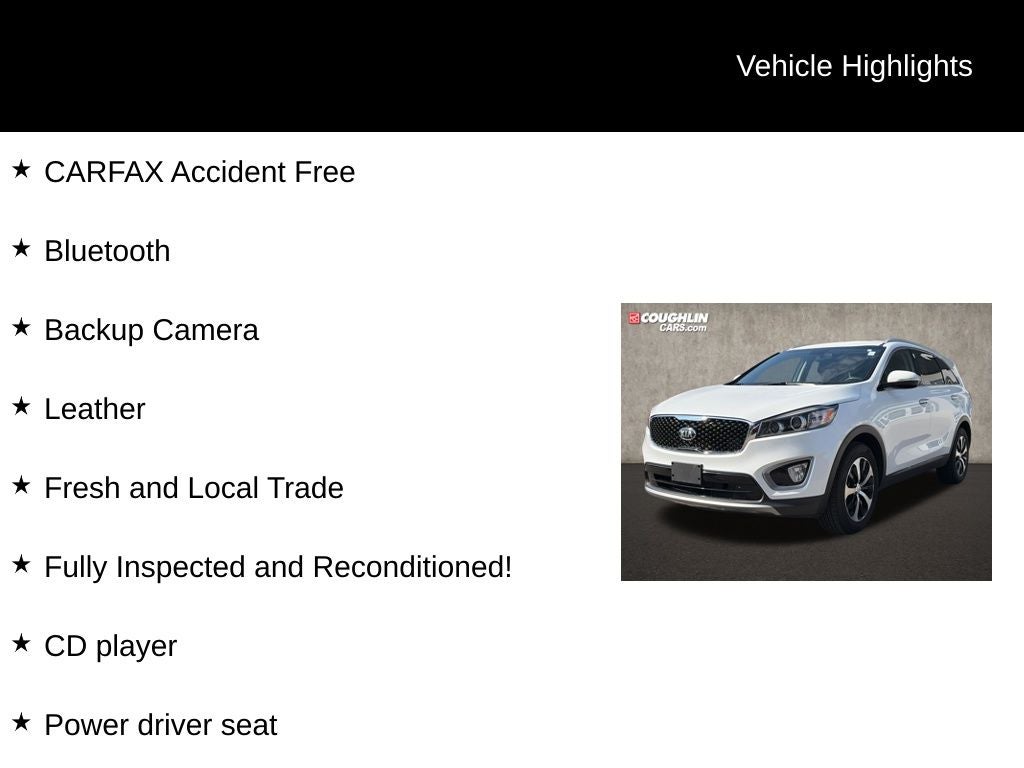 Used 2016 Kia Sorento EX with VIN 5XYPH4A16GG121951 for sale in Lewis Center, OH