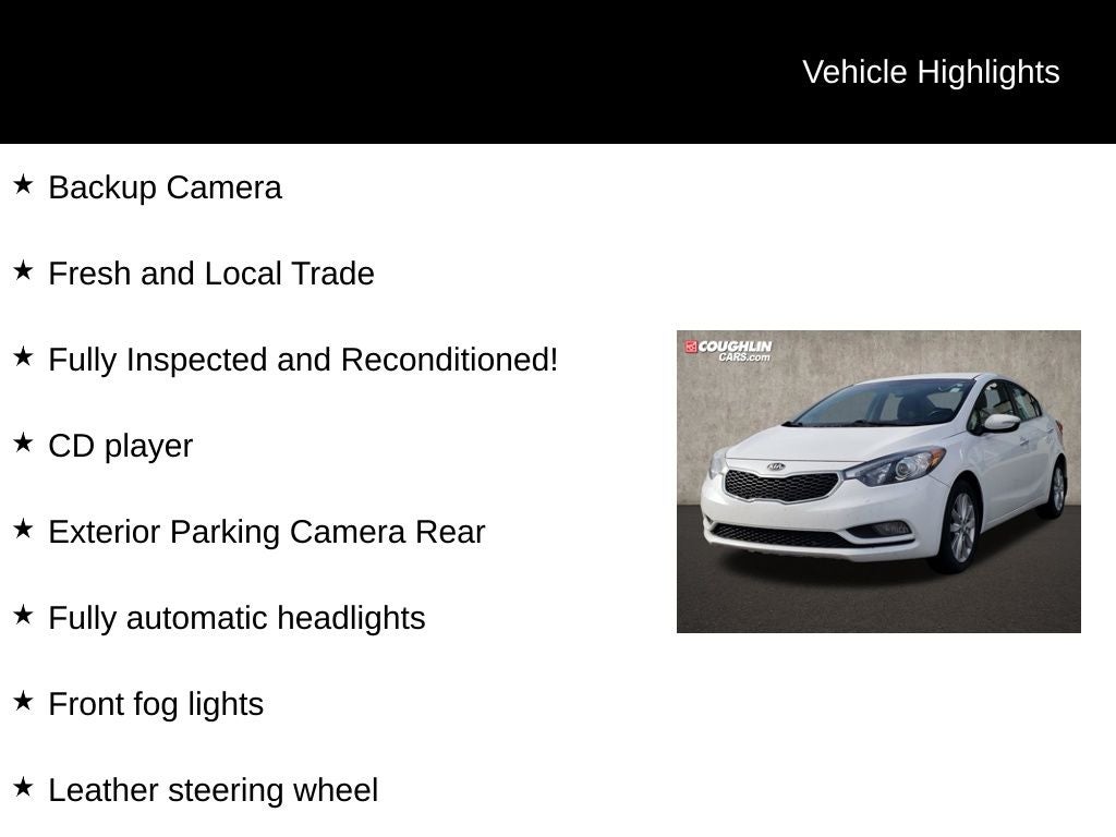 Used 2014 Kia Forte EX with VIN KNAFX4A89E5104978 for sale in Lewis Center, OH