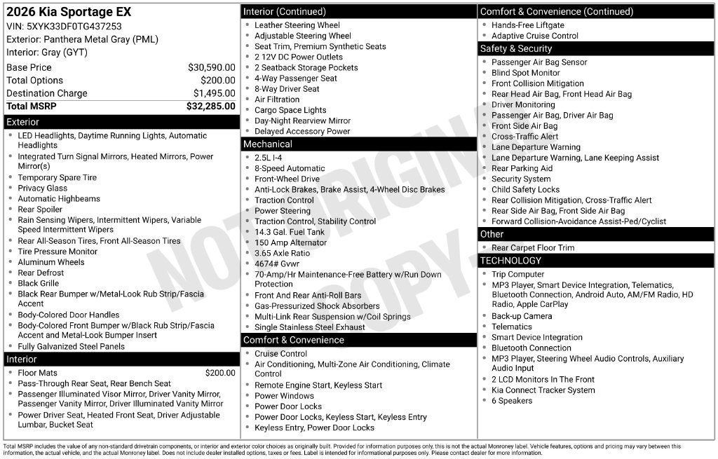 2026 Kia Sportage EX
