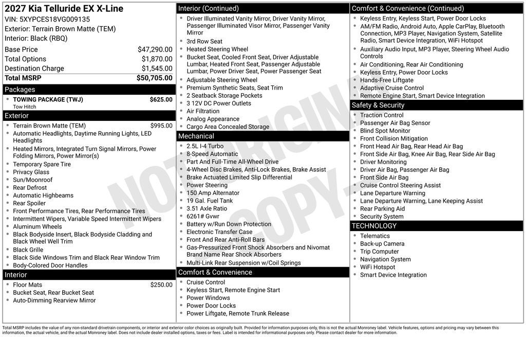 2027 Kia Telluride EX