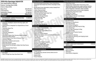 2026 Kia Sportage Hybrid EX