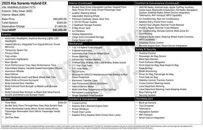 2025 Kia Sorento Hybrid EX