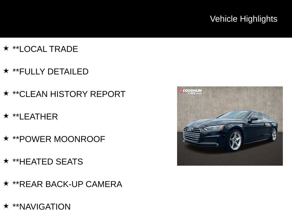 2018 Audi A5 2.0T Premium Plus quattro