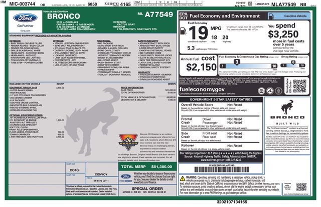 2021 Ford Bronco Outer Banks