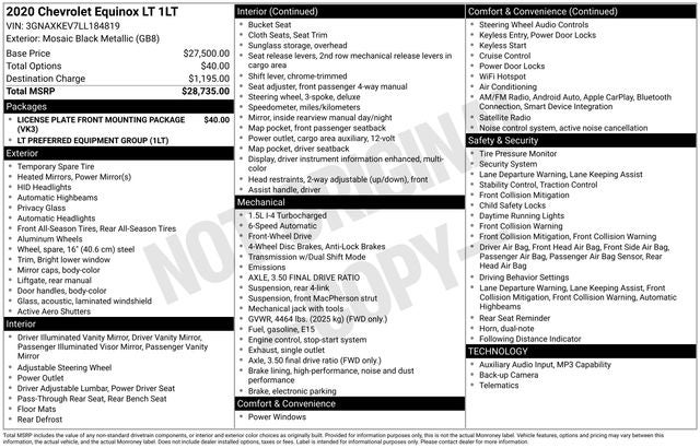 2020 Chevrolet Equinox LT
