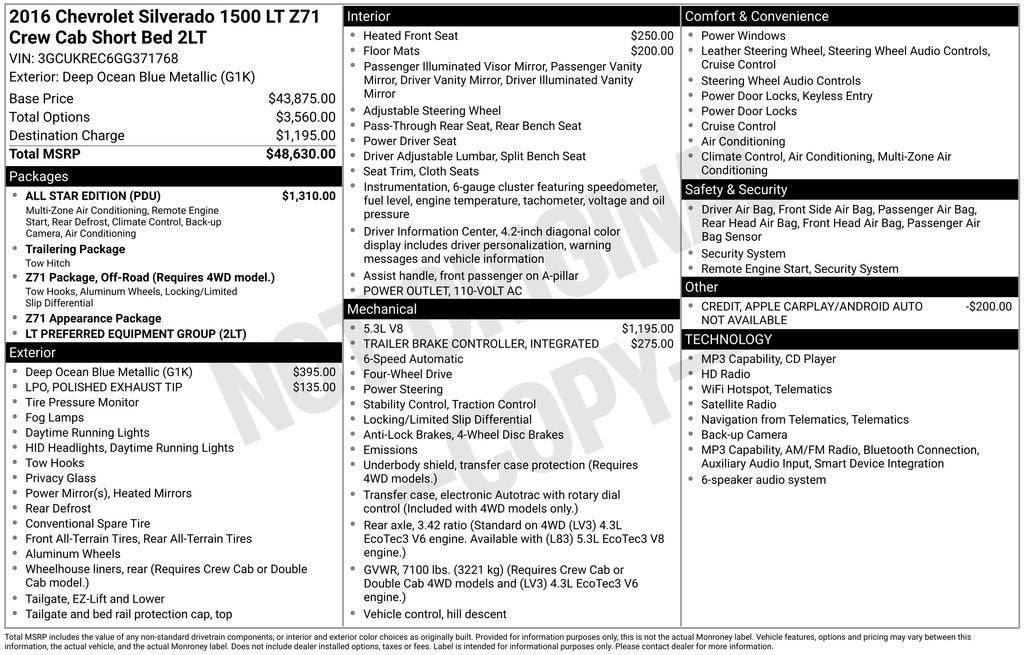 2016 Chevrolet Silverado 1500 LT