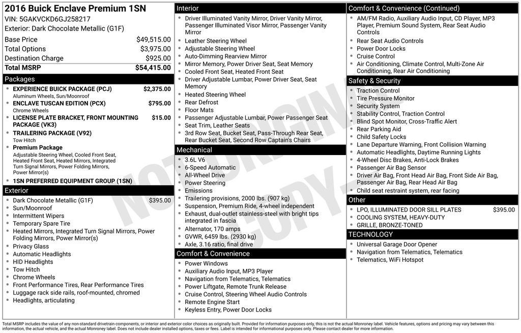 2016 Buick Enclave Premium