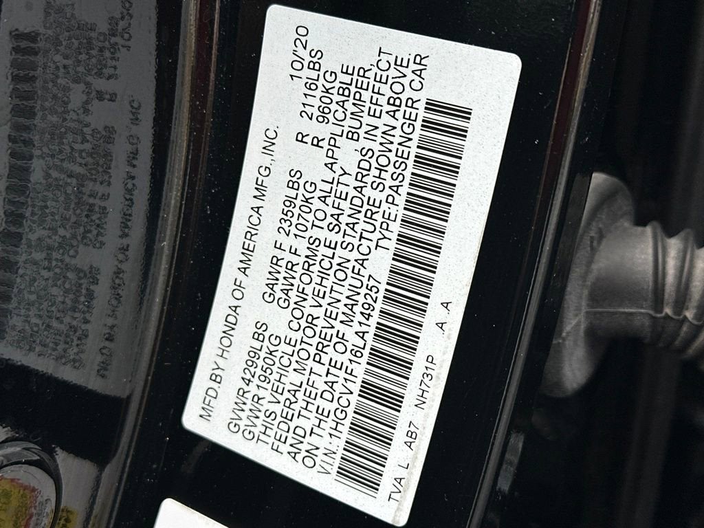 2020 Honda Accord Sedan LX