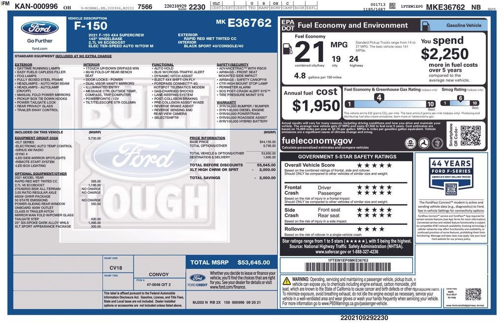 2021 Ford F-150 XL