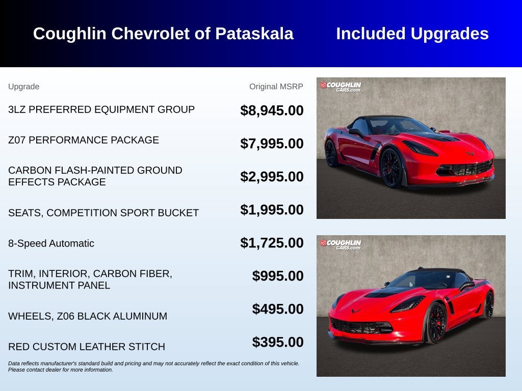 2016 Chevrolet Corvette Z06 Z06 3LZ