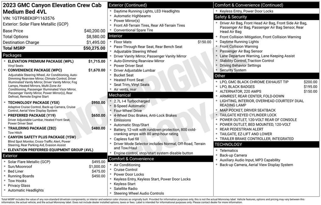 2023 GMC Canyon Elevation