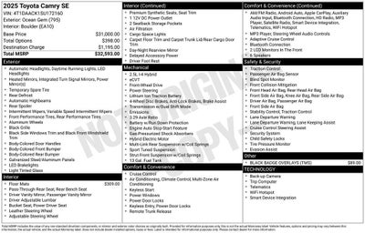 2025 Toyota Camry LE