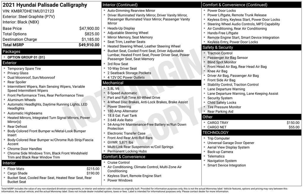 2021 Hyundai Palisade Calligraphy