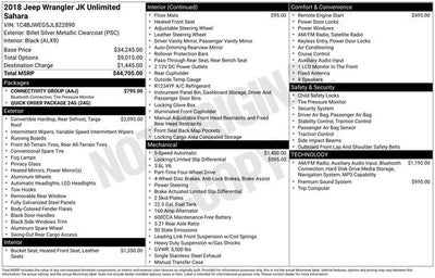 2018 Jeep Wrangler JK Unlimited Sahara