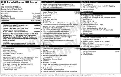 2023 Chevrolet Express Cutaway 3500 1WT