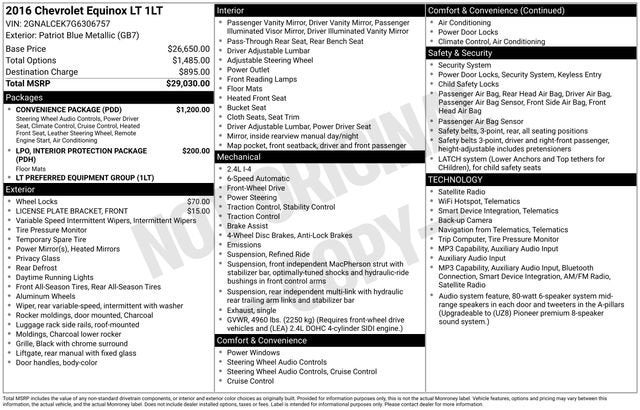 2016 Chevrolet Equinox LT