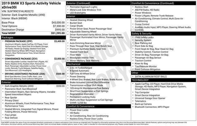 2019 BMW X3 xDrive30i