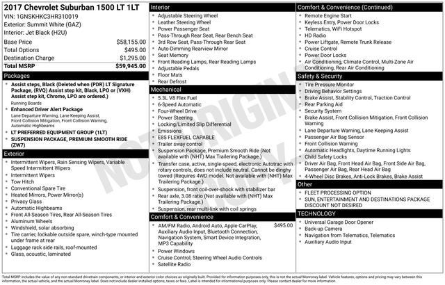 2017 Chevrolet Suburban LT