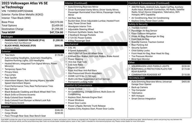 2023 Volkswagen Atlas 3.6L V6 SE w/Technology