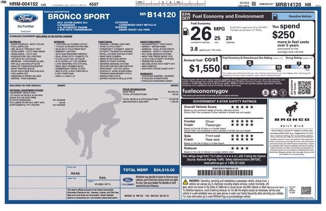 2021 Ford Bronco Sport Outer Banks