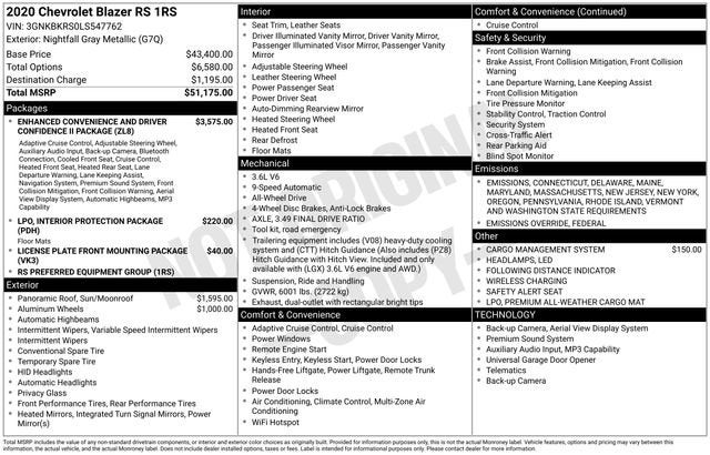 2020 Chevrolet Blazer RS