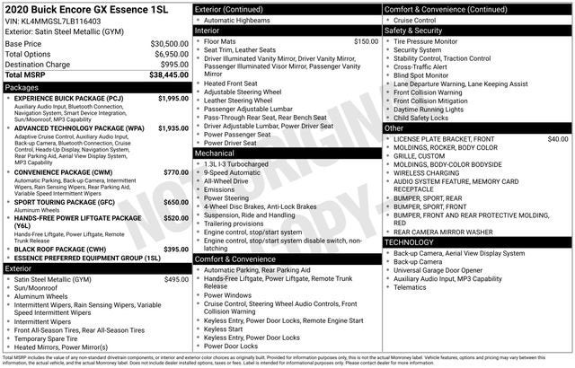 2020 Buick Encore GX Essence