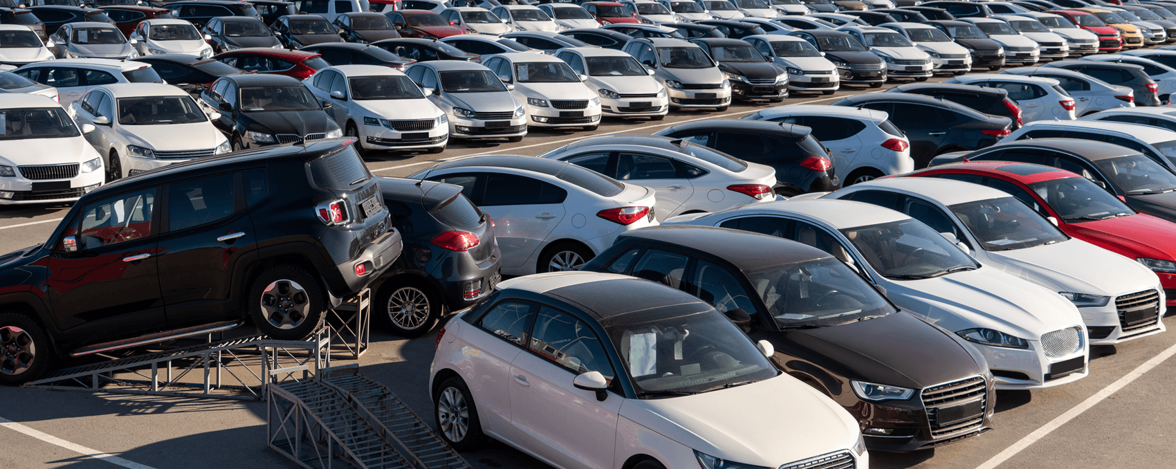 Pre-Owned Car Lot Full of Cars